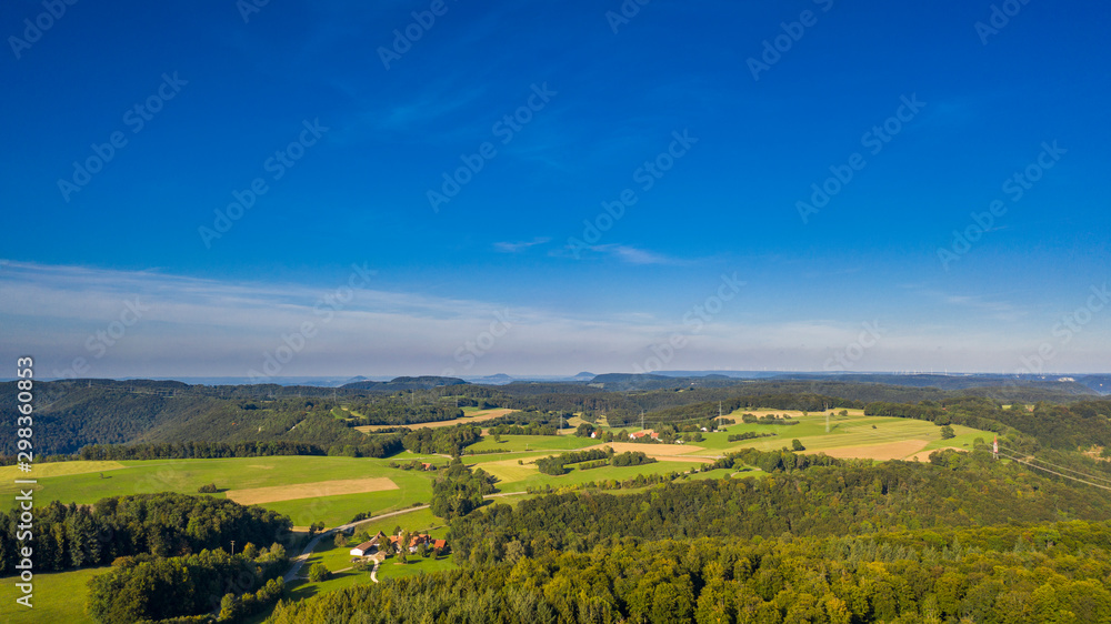 Felder - Wald - Wiesen - Landschaft - Luftaufnahme