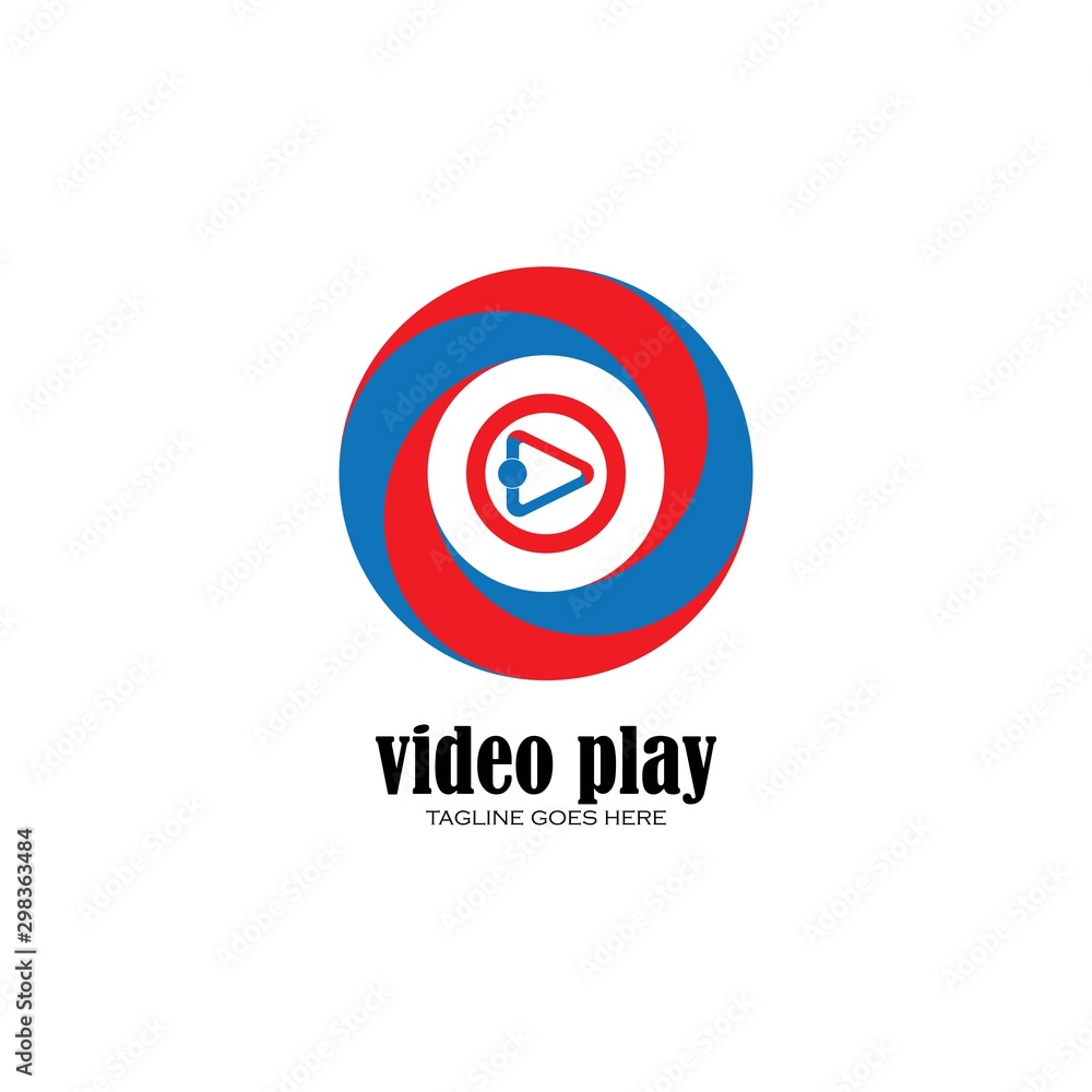 colorful play media logo design template. triangle play icon symbol design colorful play media logo design template. triangle play icon symbol design