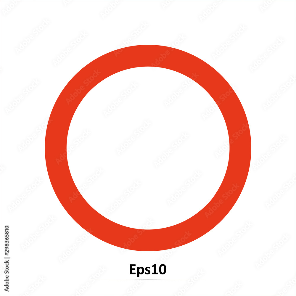 Road sign. Circle icon. Vector Illustration Road sign. Circle icon. Vector Illustration