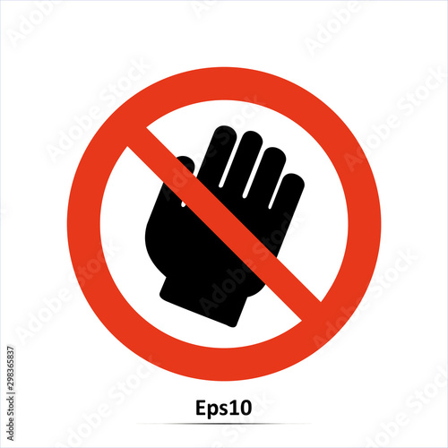 Stop. No entry icon. Vector Illustration. Red prohibition sign. Stop symbol