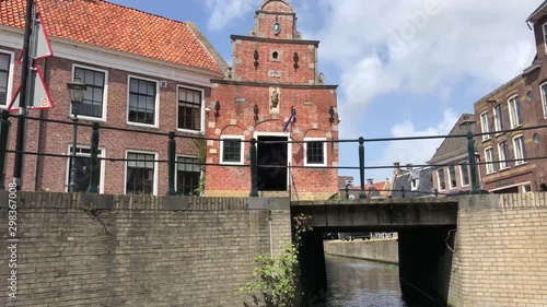 Canal in Franeker, Friesland The Netherlands photo