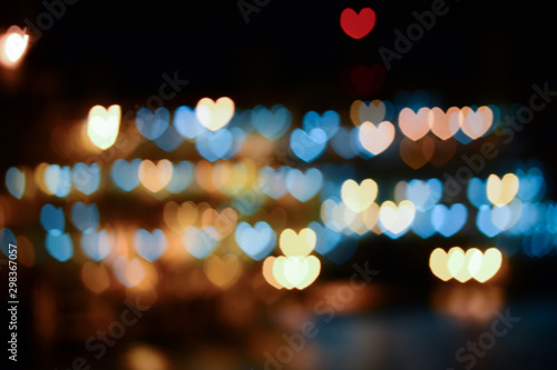 The beautiful of the blurred heart light bokeh  © udorn_1976