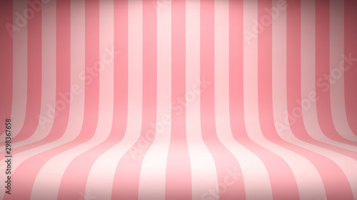 Striped candy pink studio backdrop with empty space for your content