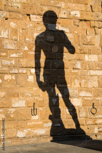 Shadow of the Statue of David, Florence, Italy