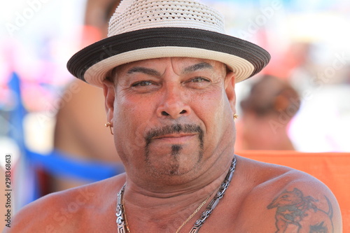 Portrait of a caribbean man with hat photo