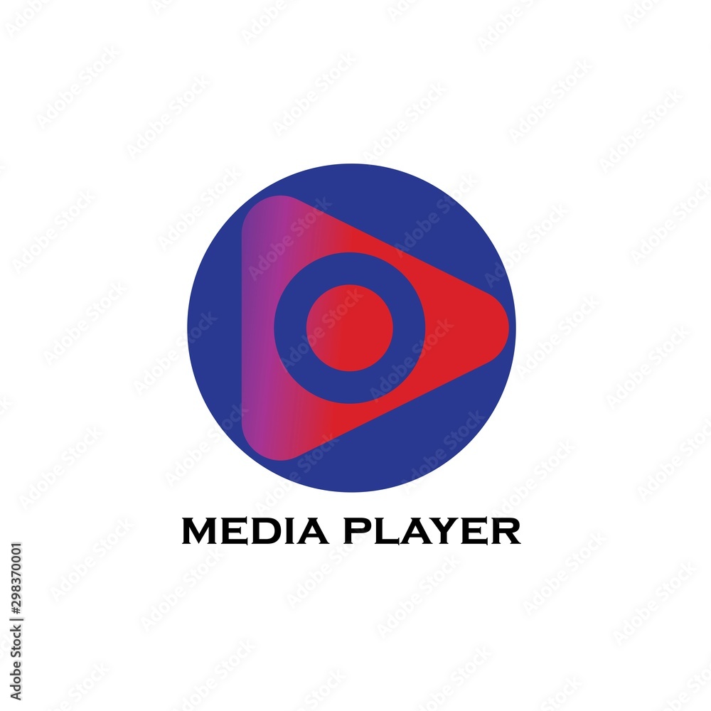 colorful play media logo design template. triangle play icon symbol design colorful play media logo design template. triangle play icon symbol design