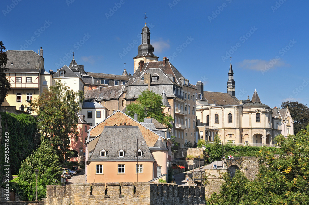 Beautiful cityscape view of Luxembourg city.