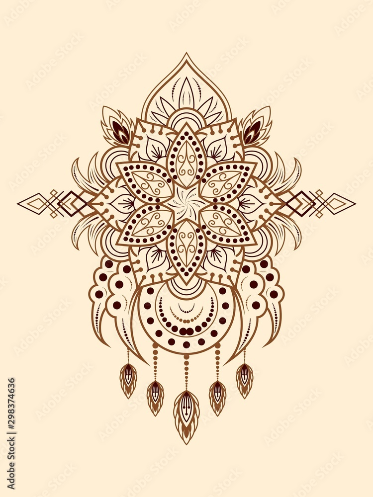 Vintage Mandala pattern for resource various decorative designs.