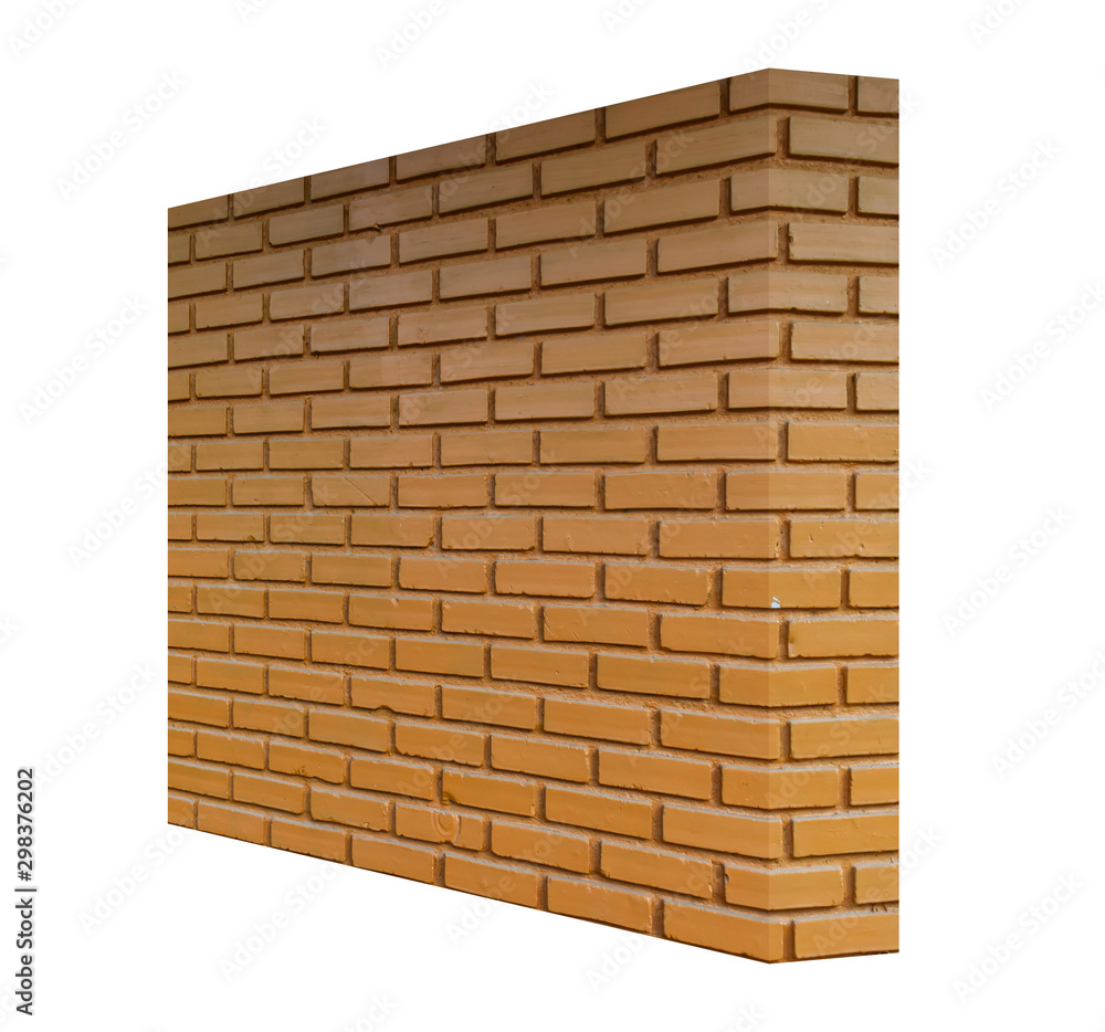 Brick wall perspective isolated on white background. Brick wall perspective isolated on white background.