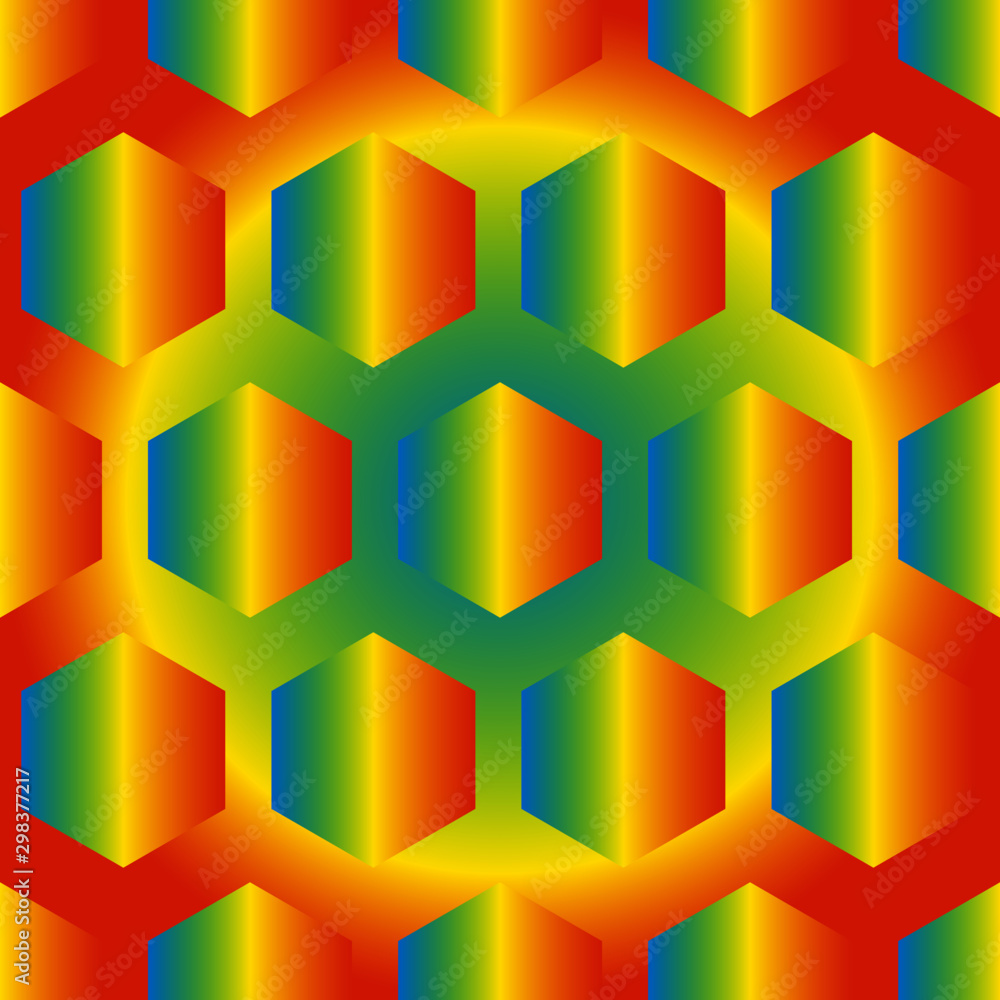 Fototapeta premium hexagon gradient pattern vector illustration