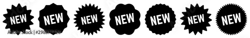 New Tag Black | Special Offer Icon | Sticker | Deal Label | Variations