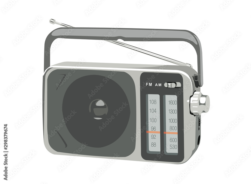 Fototapeta premium vector illustration portable am fm radio