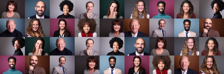 Group of 9 beautiful people in front of a background