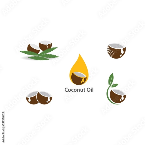 Coconut fruits vector