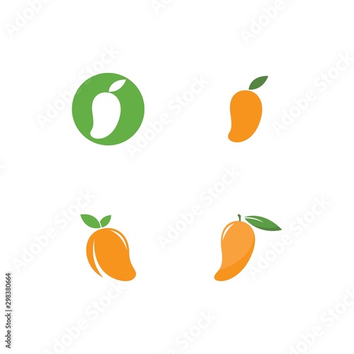 Fototapeta Naklejka Na Ścianę i Meble -  Mango logo flat design vector