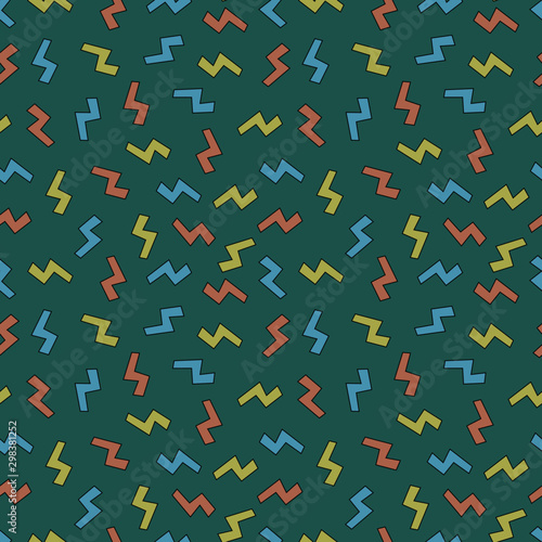 90s pattern broken line green