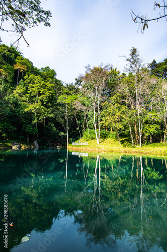 The emerald pool in Tham Luang - Khun Nam Nang Non Forest Park photo