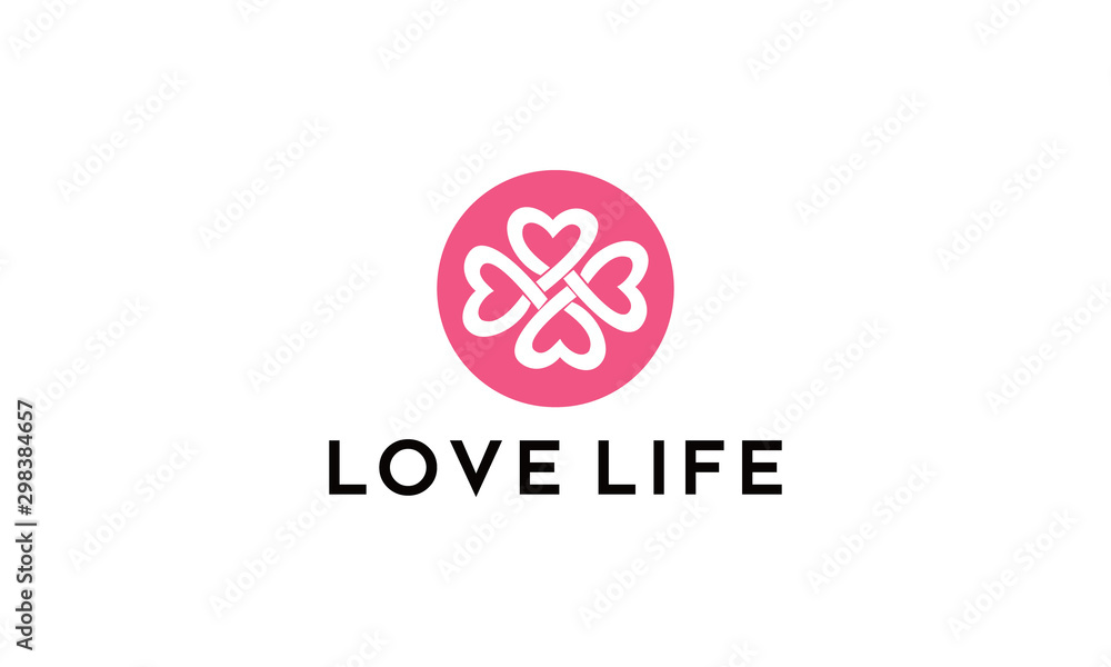 Fototapeta love Logo design inspiration