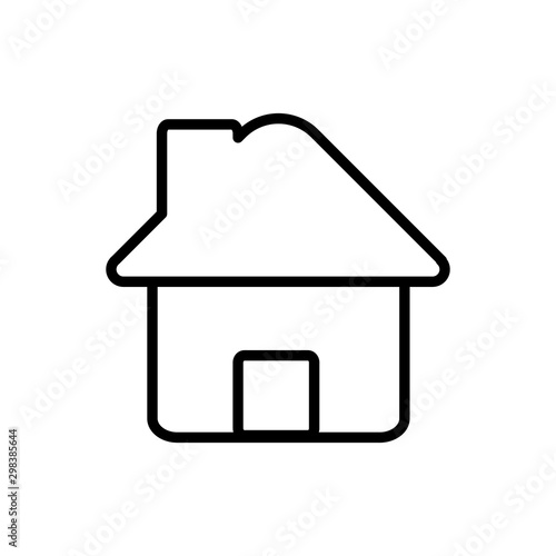 house service delivery icon thick line
