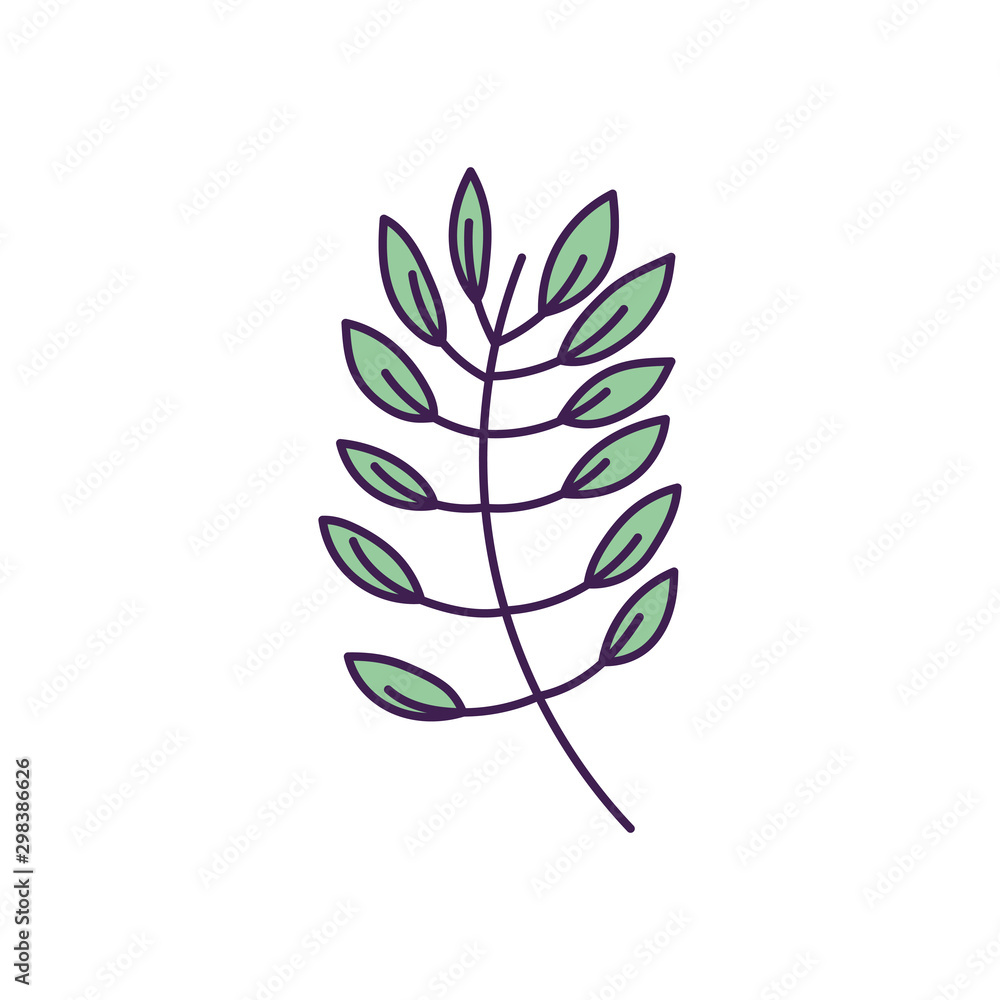 green branch leaves foliage nature icon green branch leaves foliage nature icon