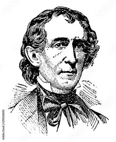 John Tyler, vintage illustration