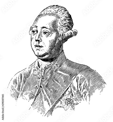 Lord North, vintage illustration