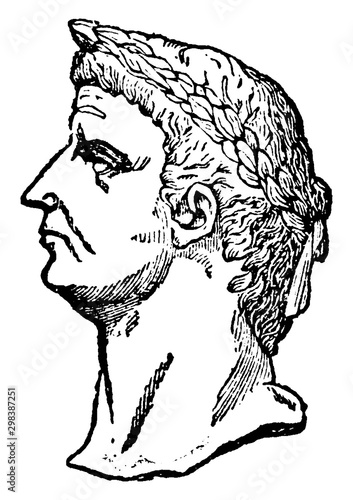 Claudius, vintage illustration