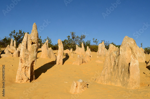 A view of a section of the Pinnacles at Cervantes north of Perth.