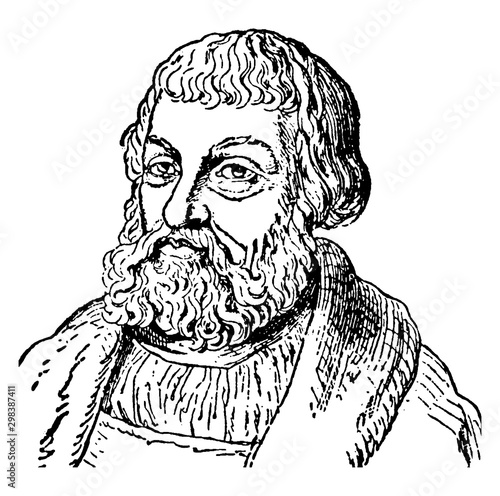 Kaspar Aquila, vintage illustration
