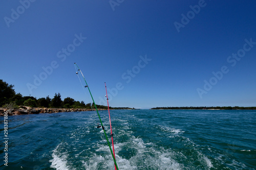 fishing rod on boat