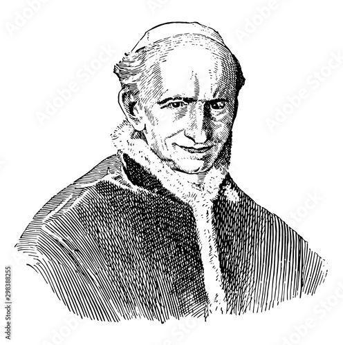 Leo XIII, vintage illustration