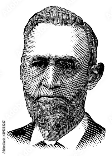 Judge Thomas M. Cooley, vintage illustration