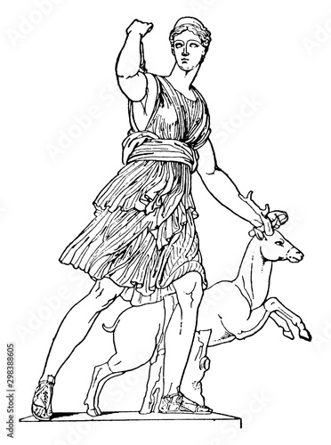 Artemis vintage illustration.
