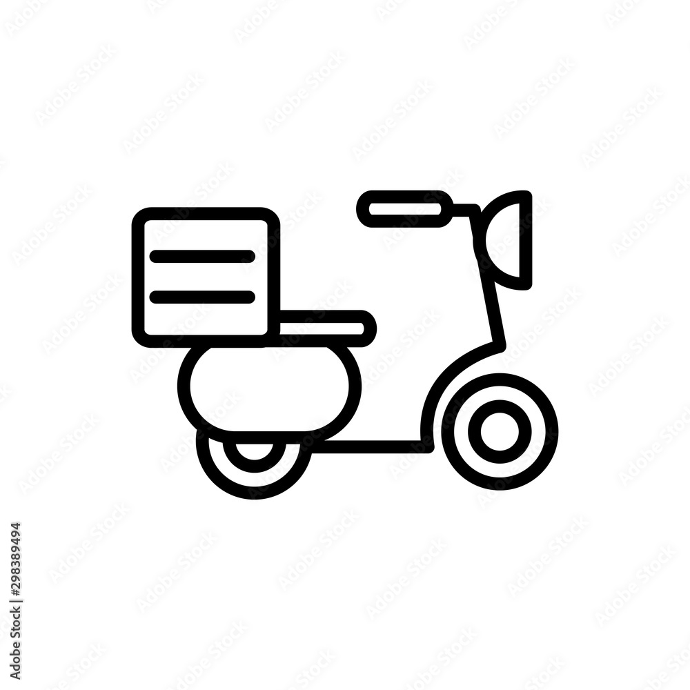 scooter service delivery icon thick line scooter service delivery icon thick line