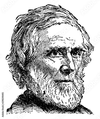 Horace Bushnell, vintage illustration