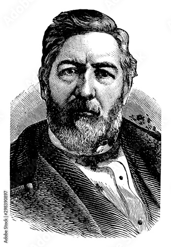 James G. Blaine, vintage illustration