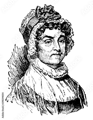 Abigail Adams vintage illustration.