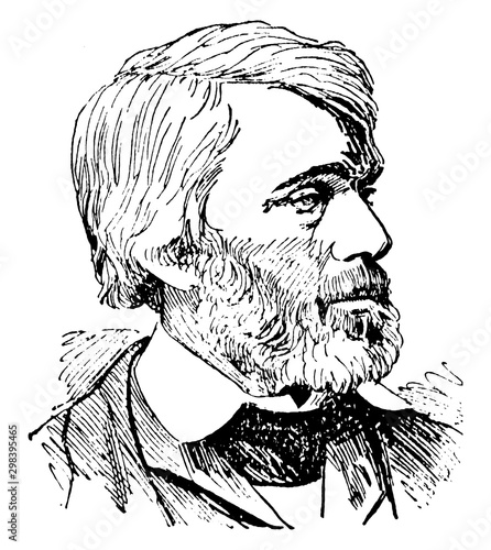 Thomas Carlyle, vintage illustration