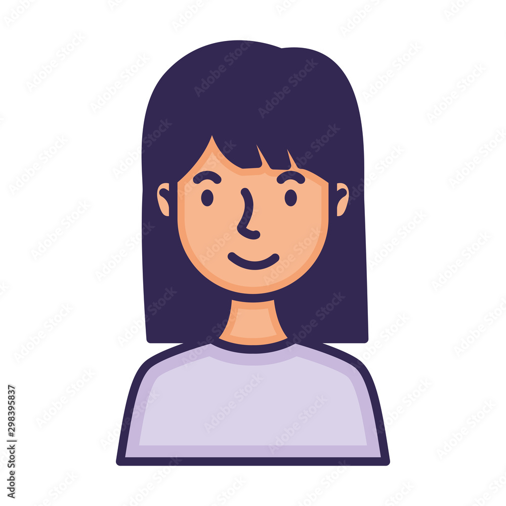 woman avatar character fill style woman avatar character fill style