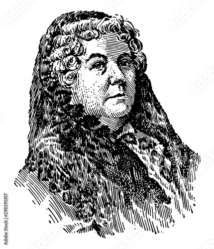 Elizabeth Cady Stanton, vintage illustration
