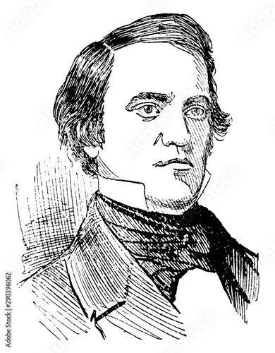 John C. Breckenridge, vintage illustration