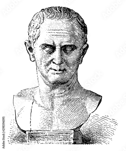 Marcus Tullius Cicero, vintage illustration photo