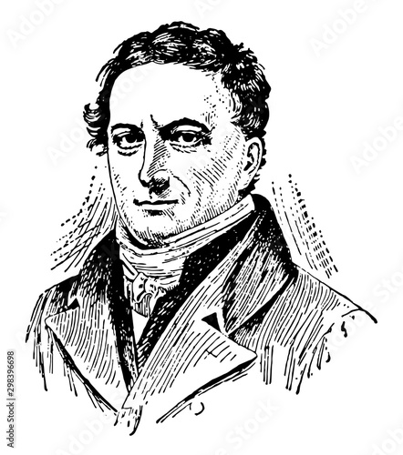 Johann Herbart, vintage illustration