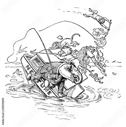 Congo Fishing Club Annual Excursion 2, vintage illustration