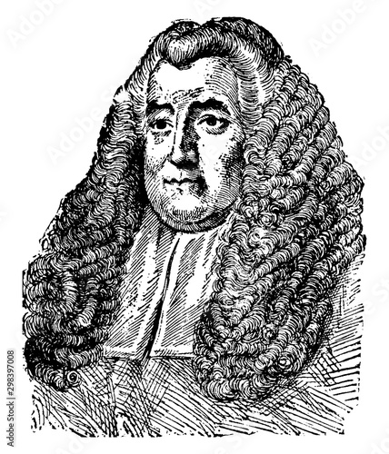 Sir William Blackstone, vintage illustration