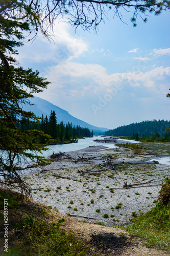 white water rapids in the mountains