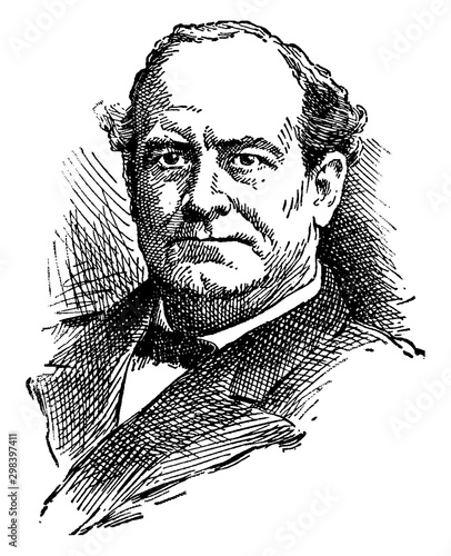William Jennings Bryan, vintage illustration
