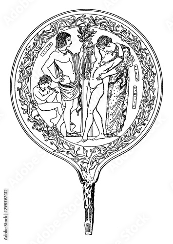 Bacchus vintage illustration.