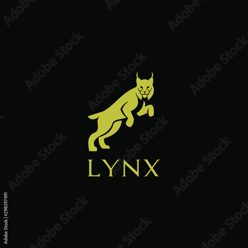 lynx jump gold logo icon designs