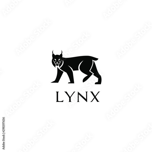 lynx walk black logo icon designs